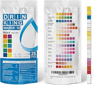 AAwipes Complete Water Testing Kits for Drinking Water 25 Strips Bag Pack 16 in Well, Tap, Drinking Water, City Water Testing Strips (25)