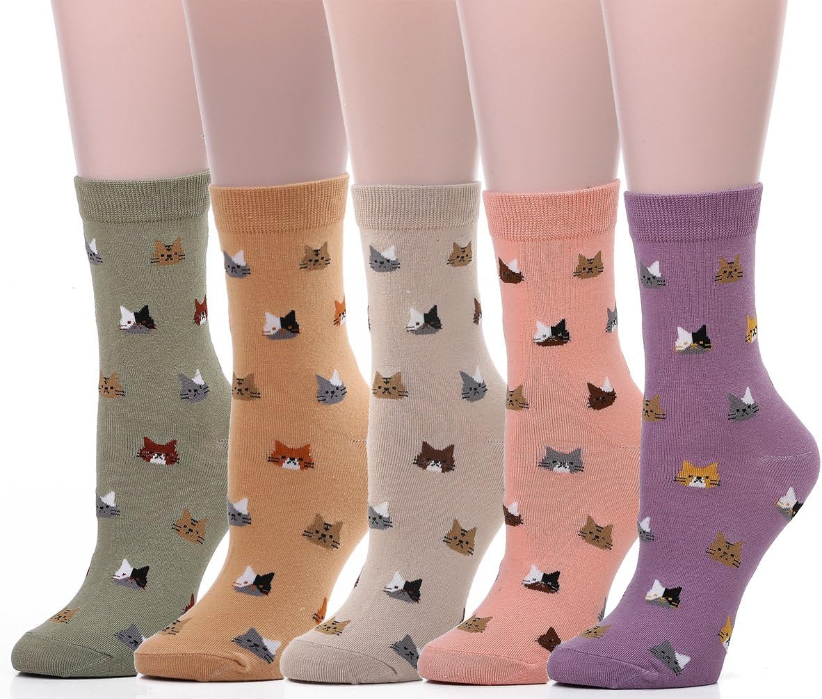 Leotruny Cute Socks Women Cat: Animal Novelty Socks for Women Girls - Ladies Funny Socks with Gift Box