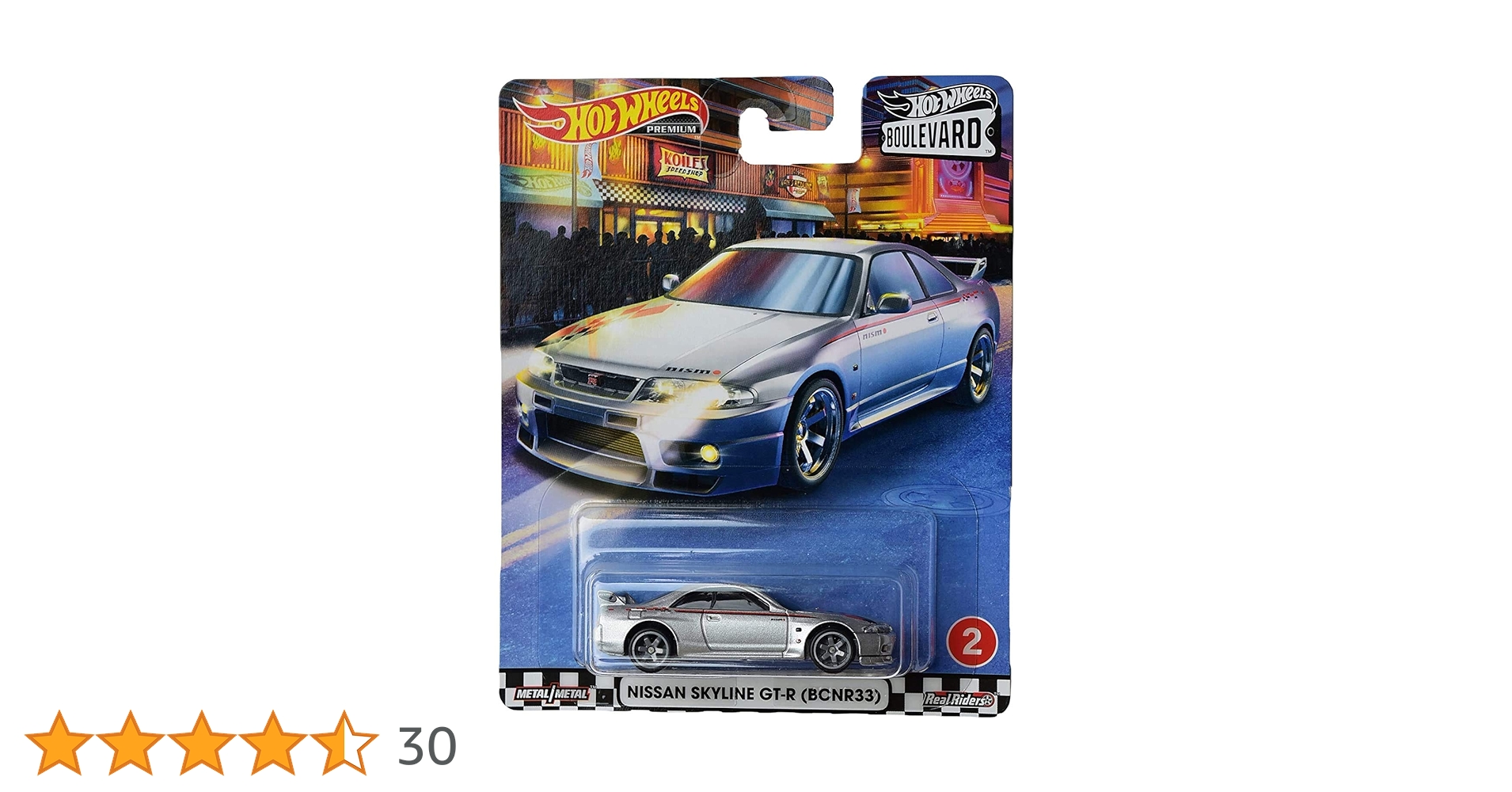 Hot Wheels Nissan Skyline GT-R (BCNR33) Silver - HW RR