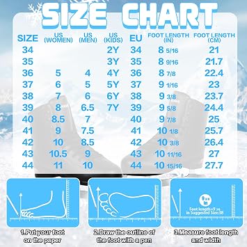 Figure Ice Skates for Women and Men - Air Cushion Deluxe Hockey Black Ice Skate Premium Leather Skates Indoor Outdoor Rink for Teens Beginner