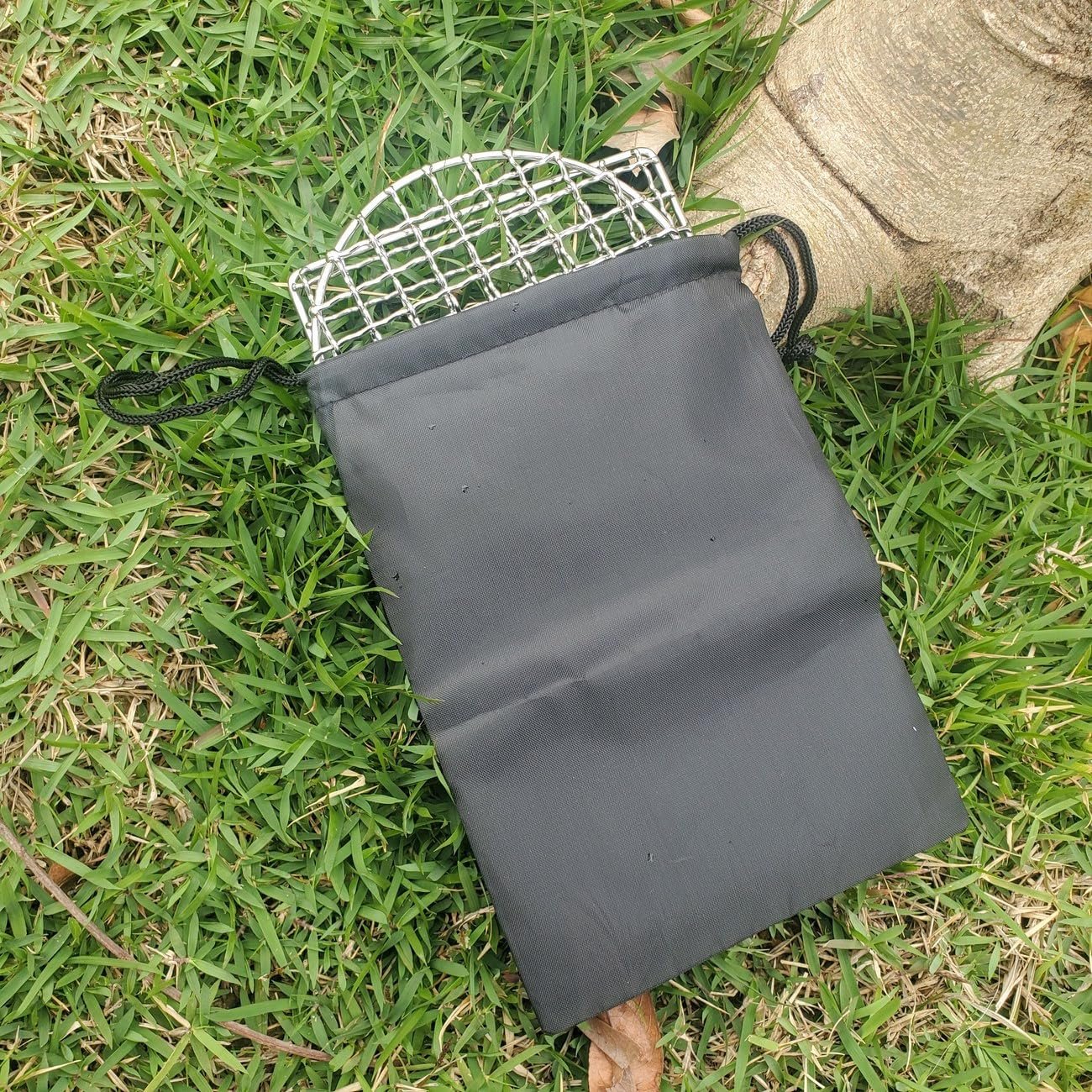 2Peices Backpacker Bushcraft Grill Grill in acciaio inox BBQ Grill da cucina Mesh Campfire Grill quadrato rotondo per campeggio, zaino in spalla, caccia e pesca
