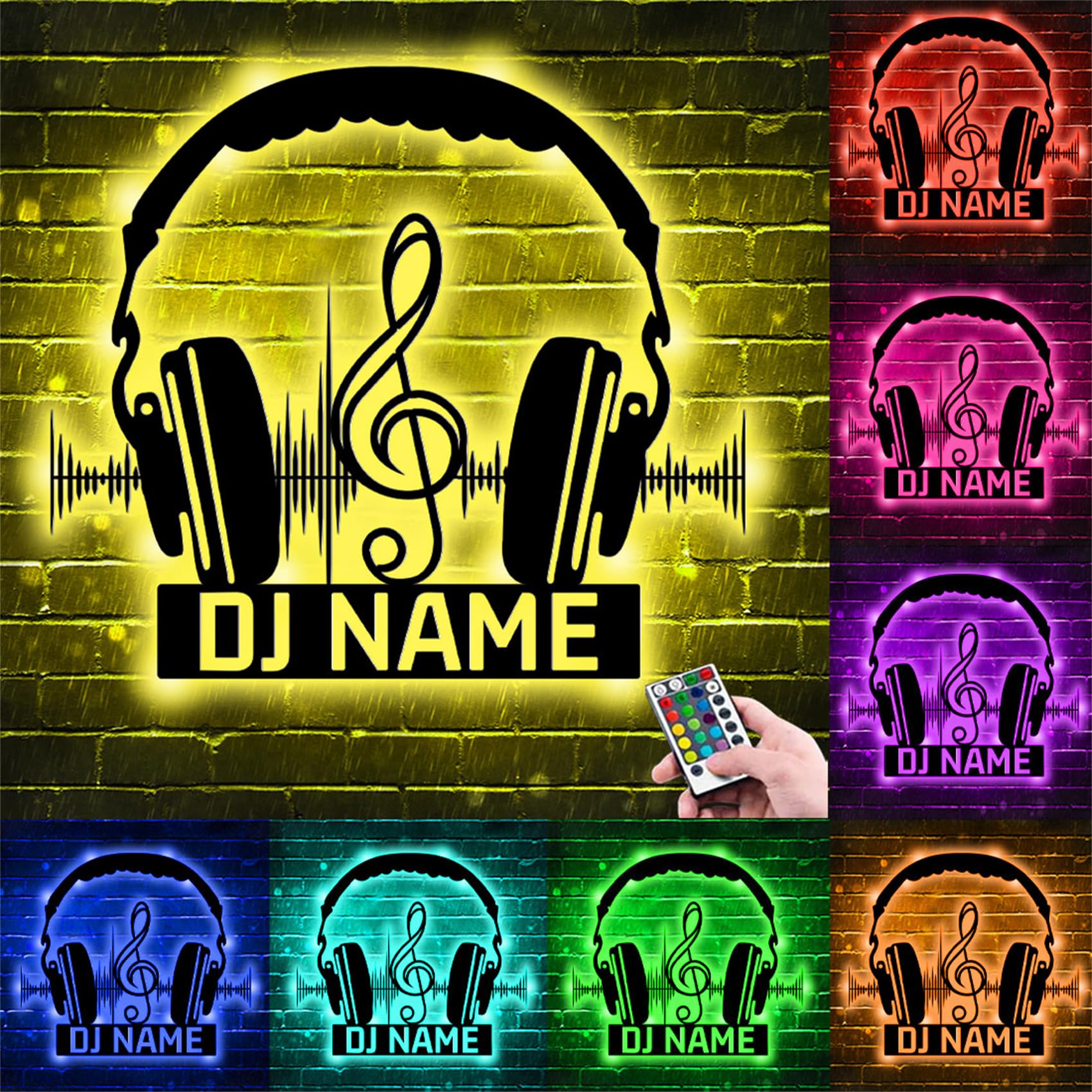 Amazon.com: Personalized Music Headphone Metal Wall Signs with Led