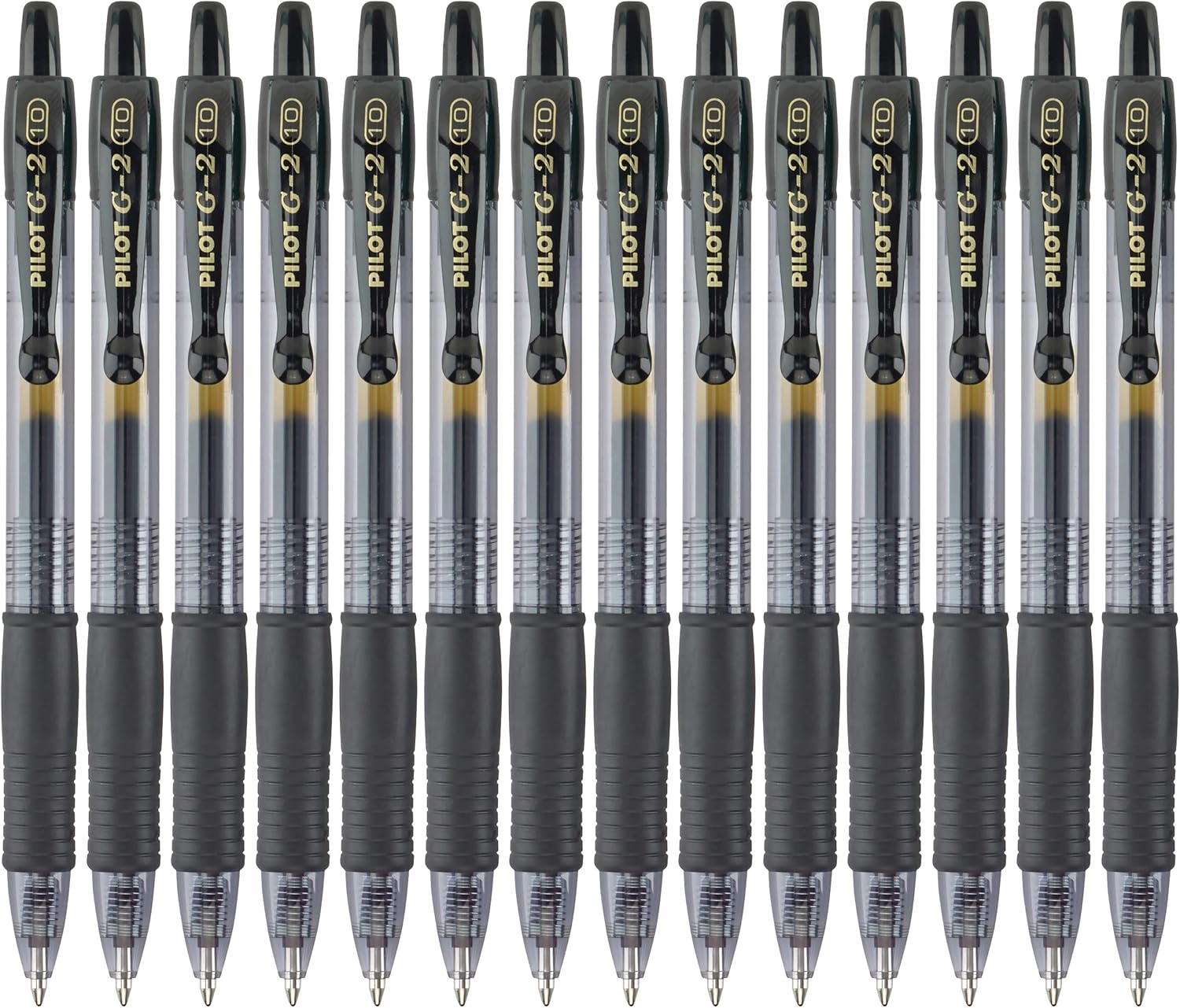 PILOT G2 Premium Refillable and Retractable Rolling Ball Gel Pens, Bold Point, Black Ink, 14-Pack (15394)