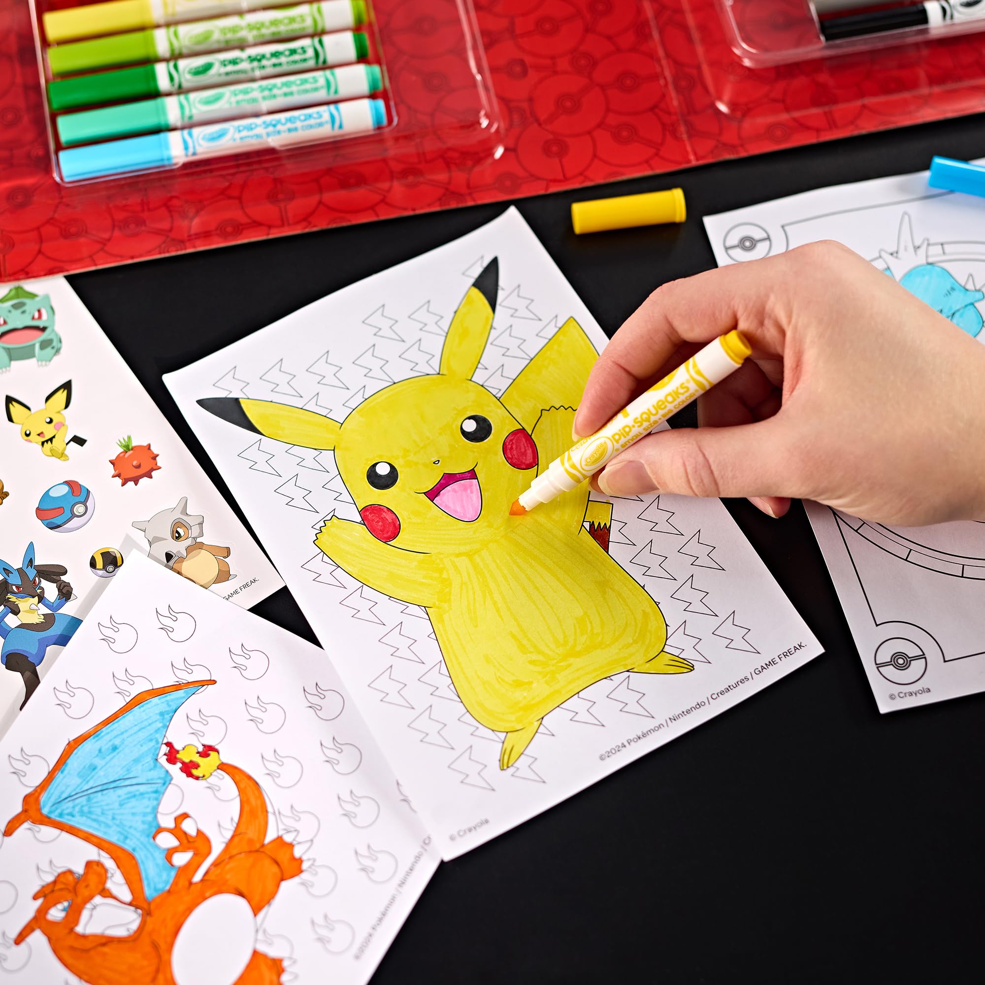 Kit Coloriage Pokémon Mallette - Feutres, Crayons & Stickers Officiels