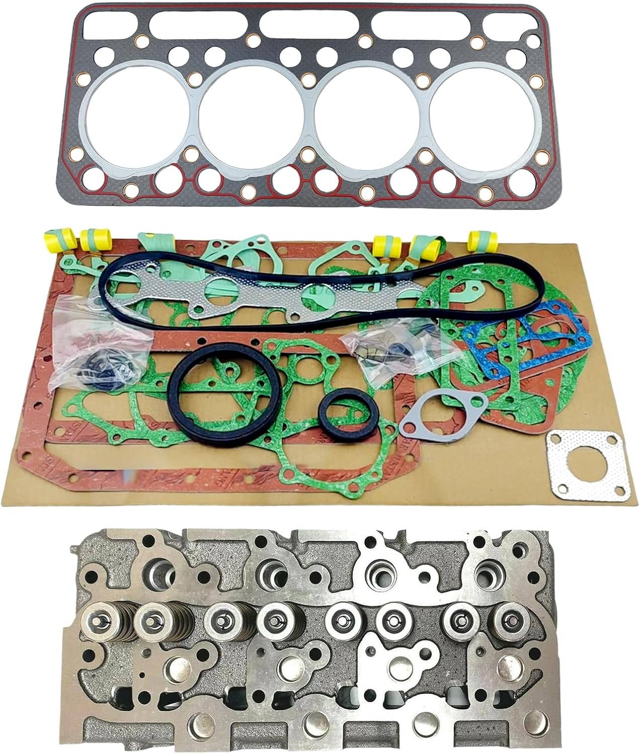 V1902 Cylinder Head + 1 Set Full Gasket Kit For Kubota V1902 V1902-DI V1902BH Engine KX101 KX151 Excavator L3350HDT L2850DT L2850-GST Tractor