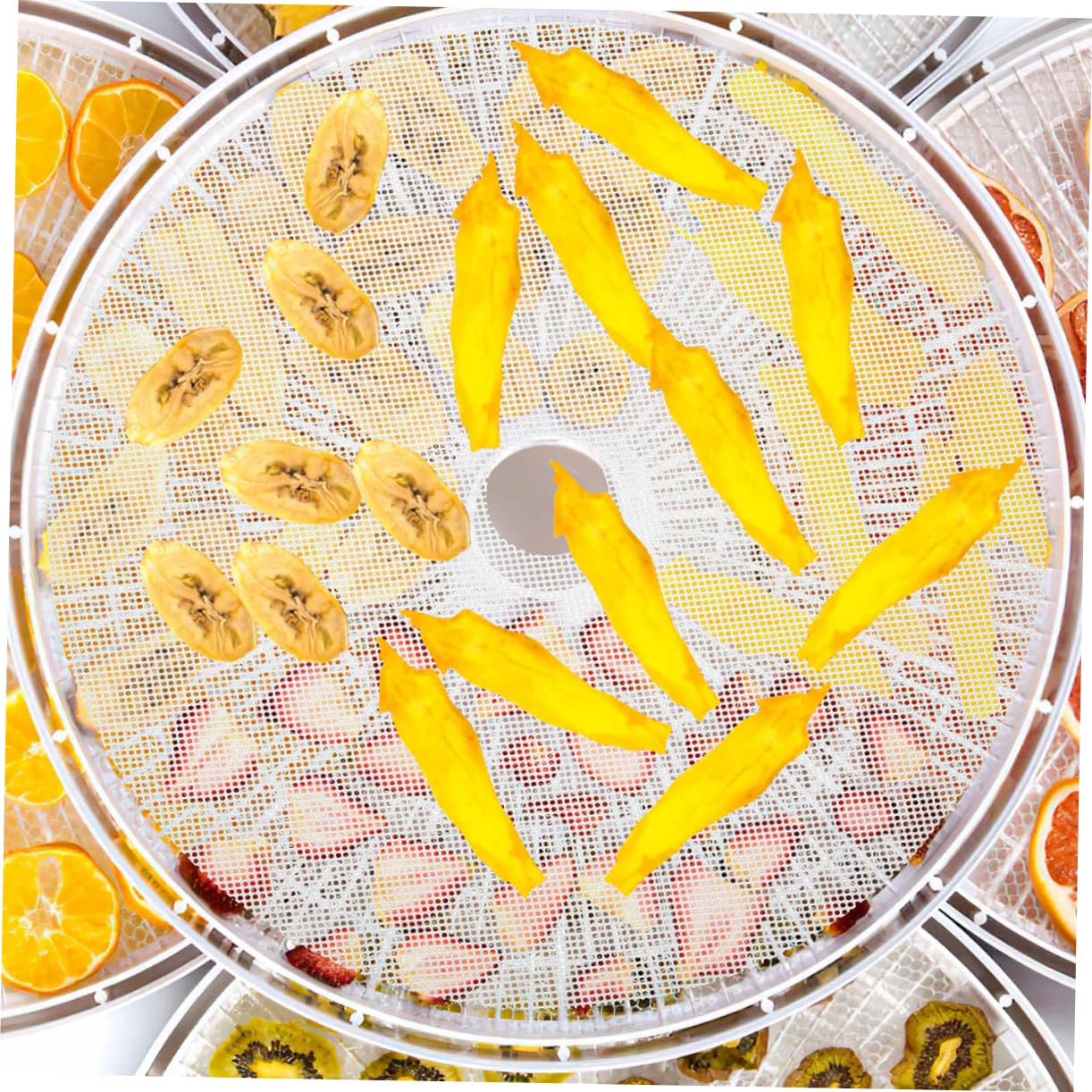 Alipis 50 Piezas Almohadilla De Secado Deshidratador De Frutas Esteras De Silicona Antiadherentes Estera De Silicona Para Secador De Alimentos Revestimiento Del Secador De Alimentos