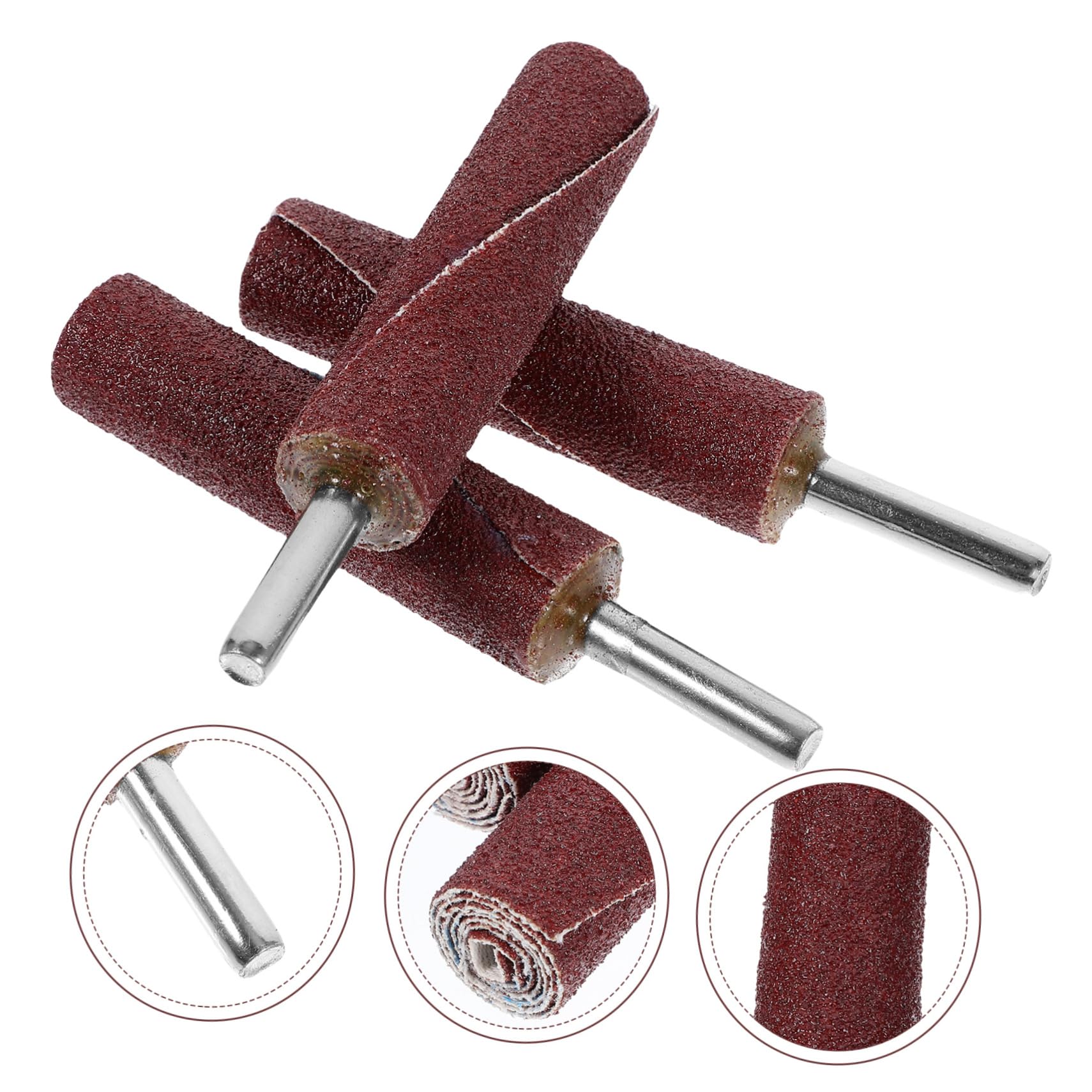 3pezzi Kit Di Tamburi Abrasivi Per Trapano Di Vetrata Bastoncini Abrasivi Grana Per Levigatura e Rifinitura Su Metallo Legno Plastica e Pietra Facili Da Usare e Sostituire