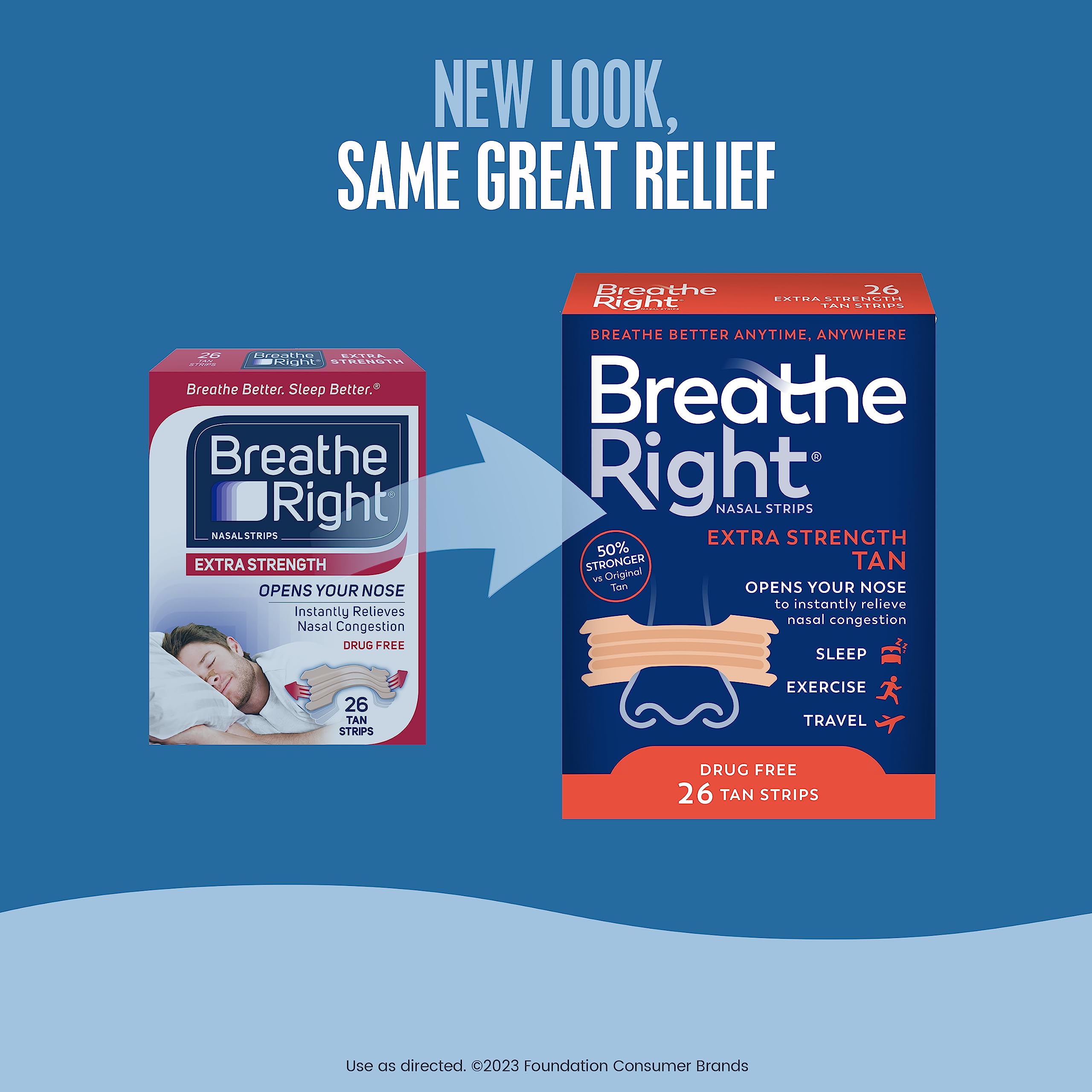 Breathe Right Nasal Strips, Extra, 26-Count Box