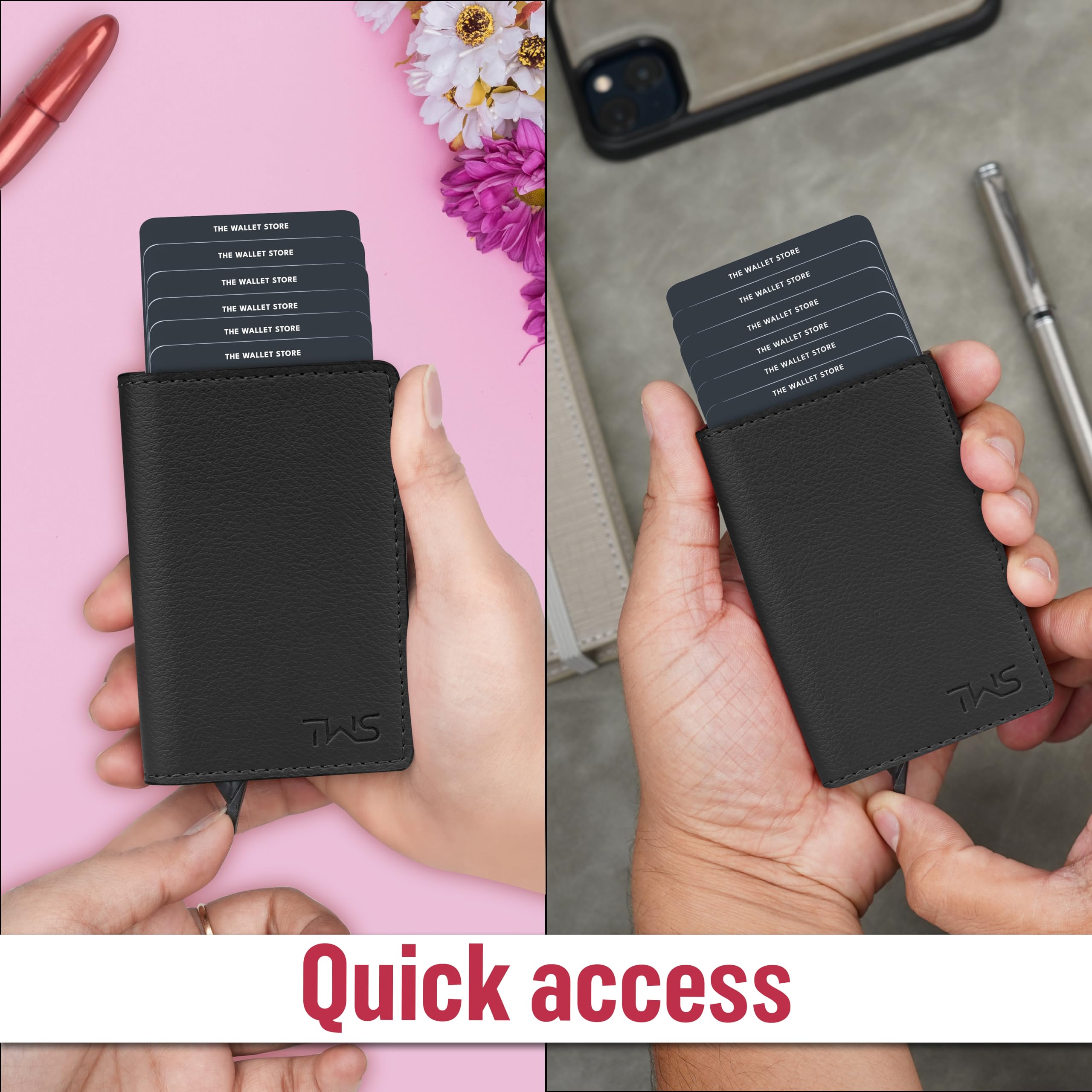 The Wallet Store Vivid Vault RFID Protected Metal Cardholder - Black