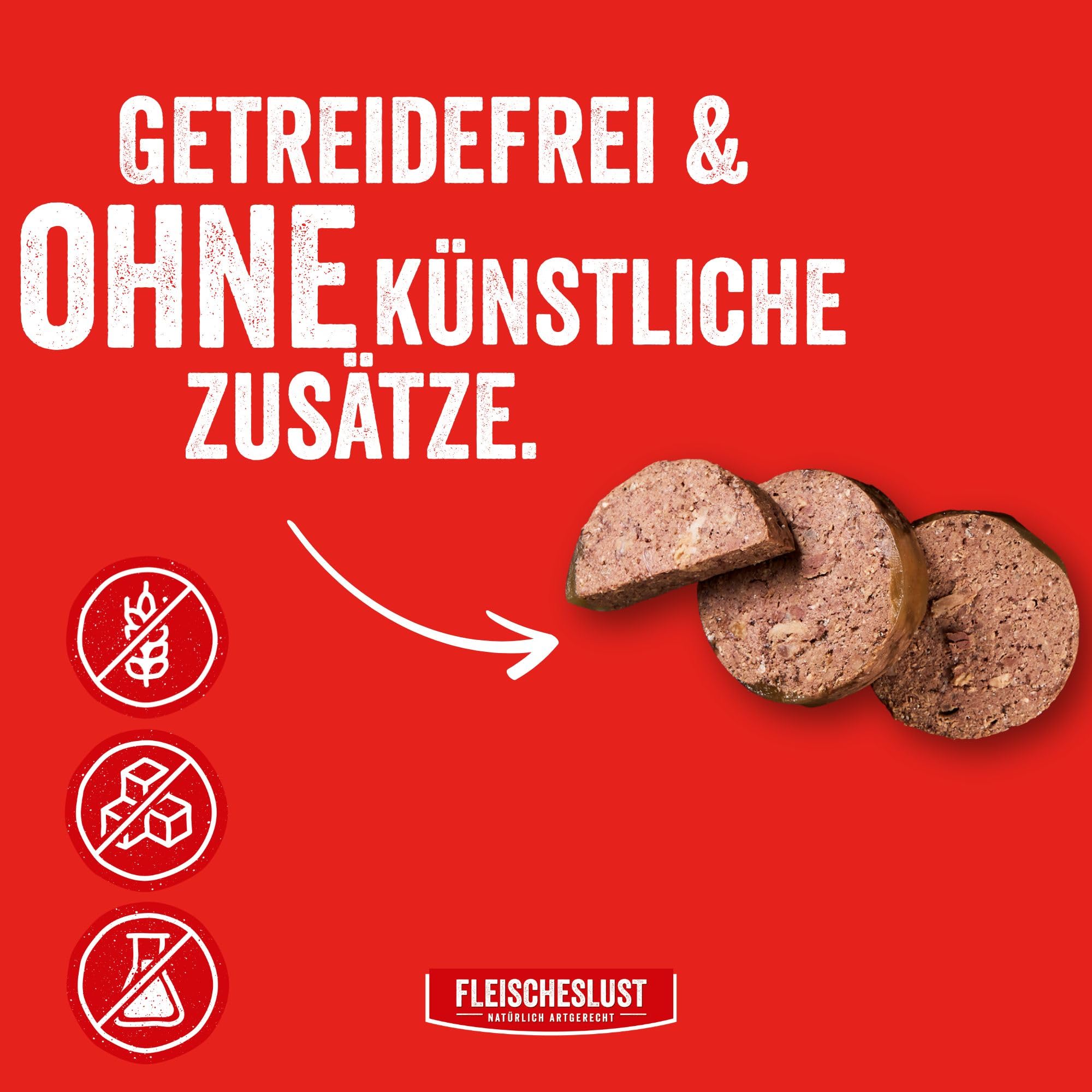 Steakhouse Rind pur (12x500g), Nassfutter für Hunde & Katzen, sensitives Ergänzungsfutter, Monoprotein, getreidefrei, 14x Wurst von Fleischeslust