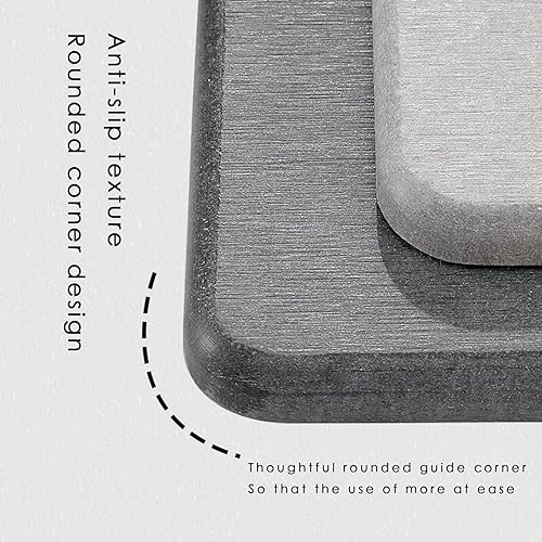 Miniatura 6 de Tropeki Tapete de baño de piedra grande 23.6 x 15.7 pulgadas, antideslizante, súper absorbente, de secado rápido, fácil de enjuagar, ideal para