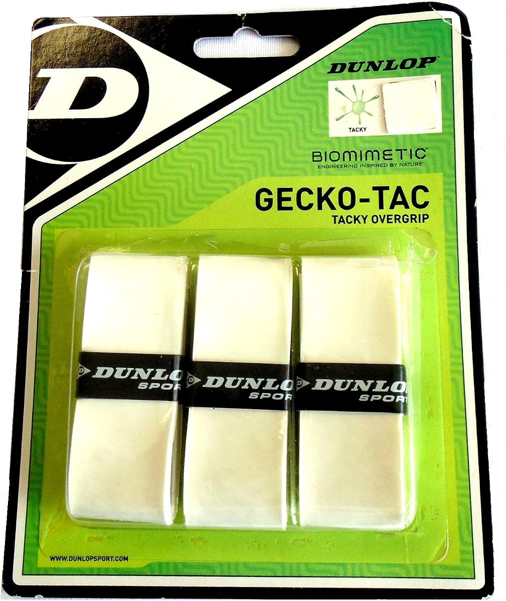 Gecko-Tac OVERGRIP de tenis/squash (paquete de 3, paquete de 12, paquete de 30 rollos, paquete de 60) - Overgrip de calidad premium, proporciona una adherencia y agarre excepcionales con una construcción que absorbe la humedad