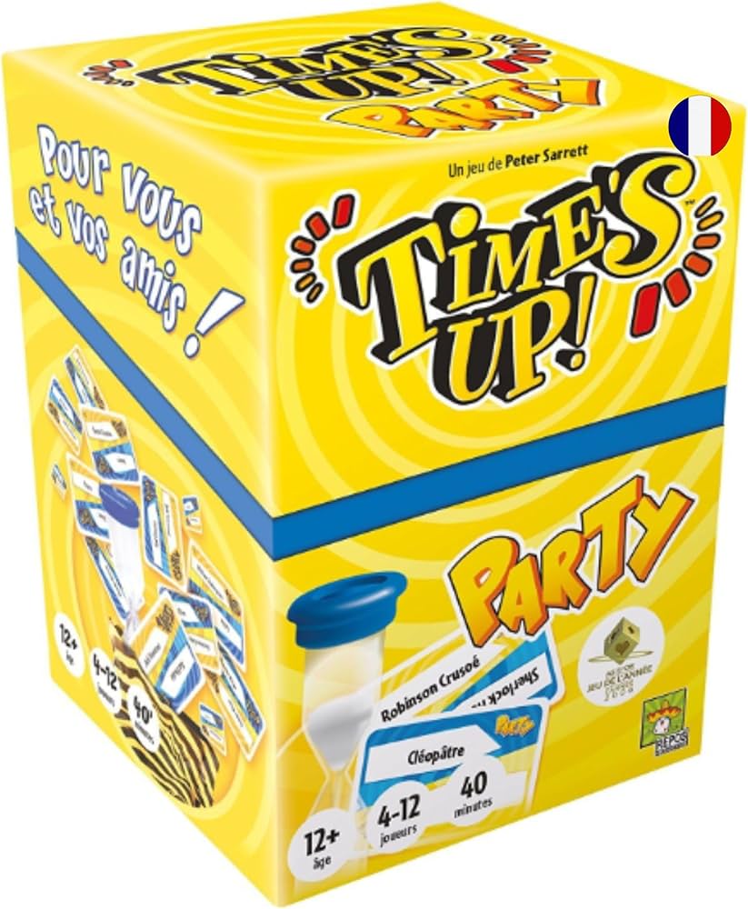 Asmodee - TIME'S UP! : Party - Version Jaune - Jeu de Société d'Ambiance et de Rapidité - Devinez les Mots - Jeu de Cartes Familial dès 12 ans - As d'Or - 4 à 12 Joueurs - 40 Min - En Français