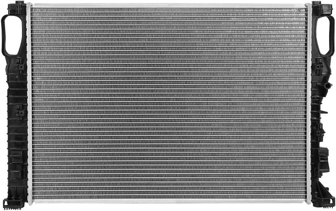 DNA Motoring OEM-RA-2868 Factory Style Aluminum Cooling Radiator Replacement Compatible with 03-09 Mercedes-Benz E320 / 350, 25-1/4" W X 17-9/16" H X 5/8" D, 1-3/4" Inlet / 1-3/4" Outlet