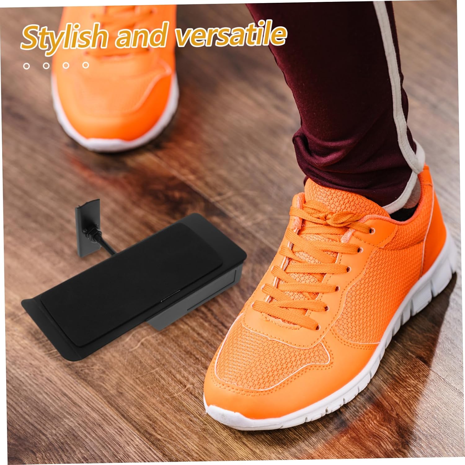 Black Stainless Steel Wall Mounted Shoe Rack for Displays, Adjustable