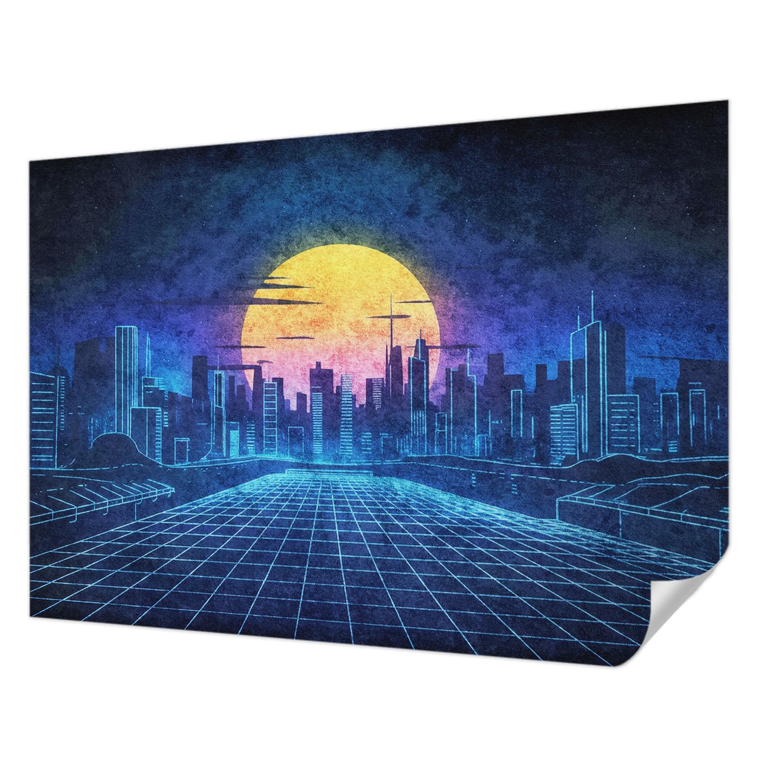 Papier peint chambre à coucher Tulup décor panoramique paysage futuriste 208x146 cm
