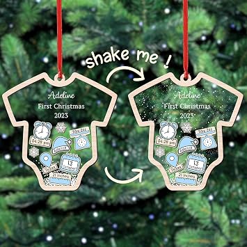 Personalized Baby First Christmas Ornament, Baby's First Christmas Ornament 2023, Custom Baby Name Keepsake, Gift for New Baby Girl, Boy, New Baby Gifts