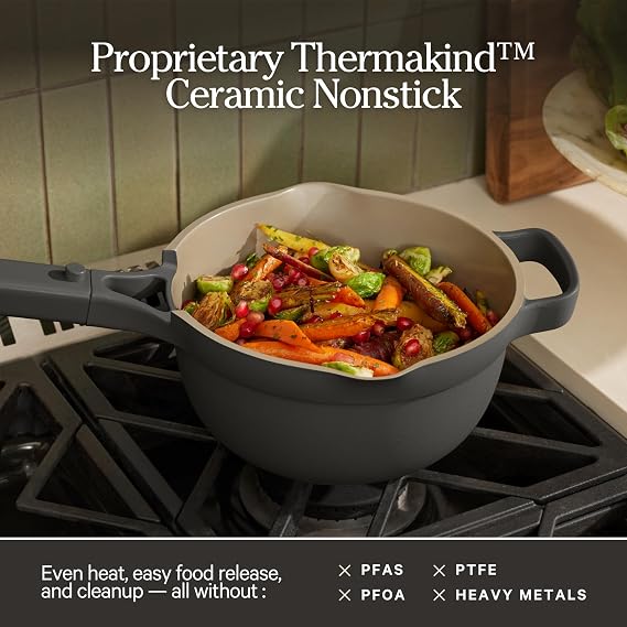 Our Place Mini Perfect Pot, 2.75 Qt Nonstick Ceramic Cooking Pot with Lid