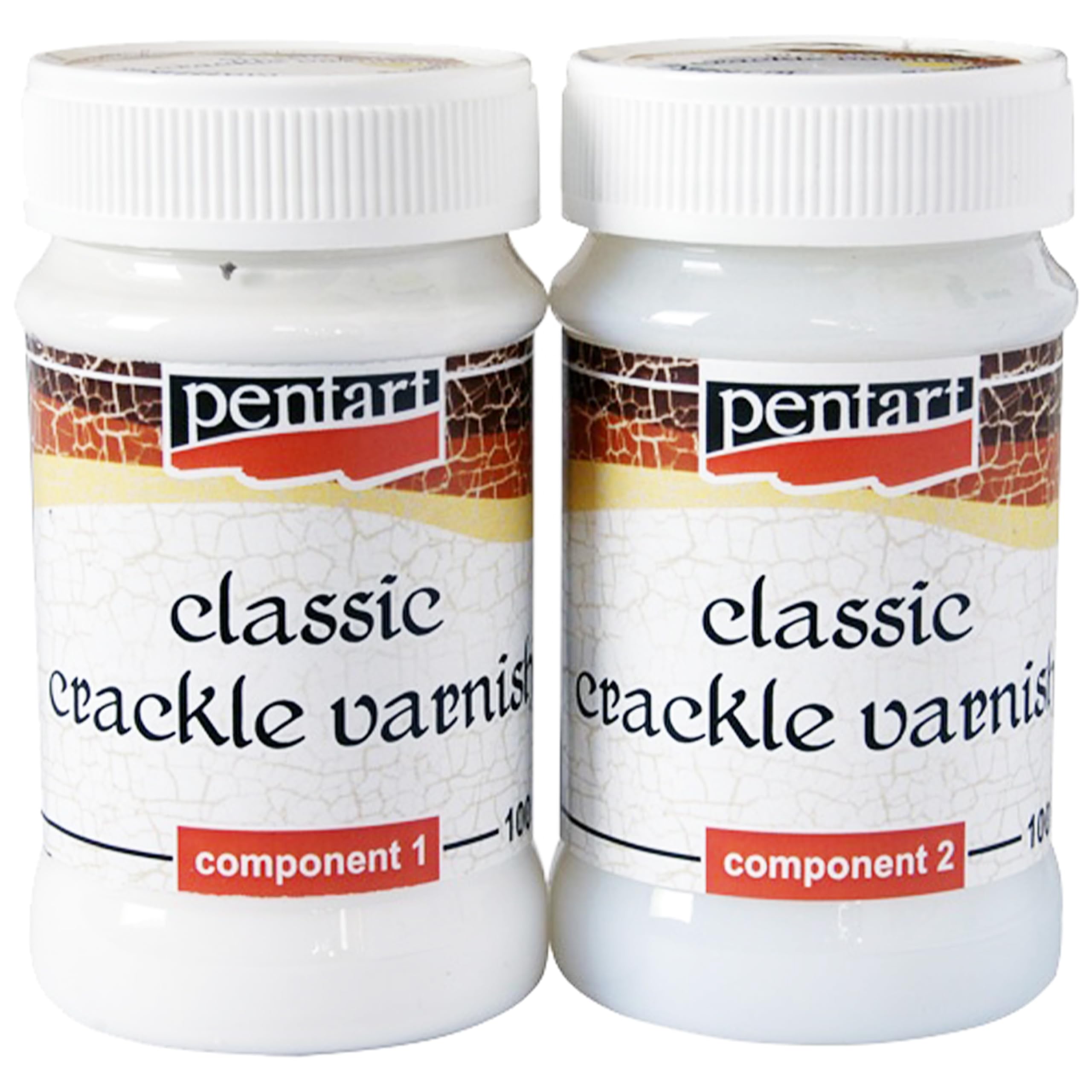 Crackle Varnish, Classic, 2 Components, 100 ml Set