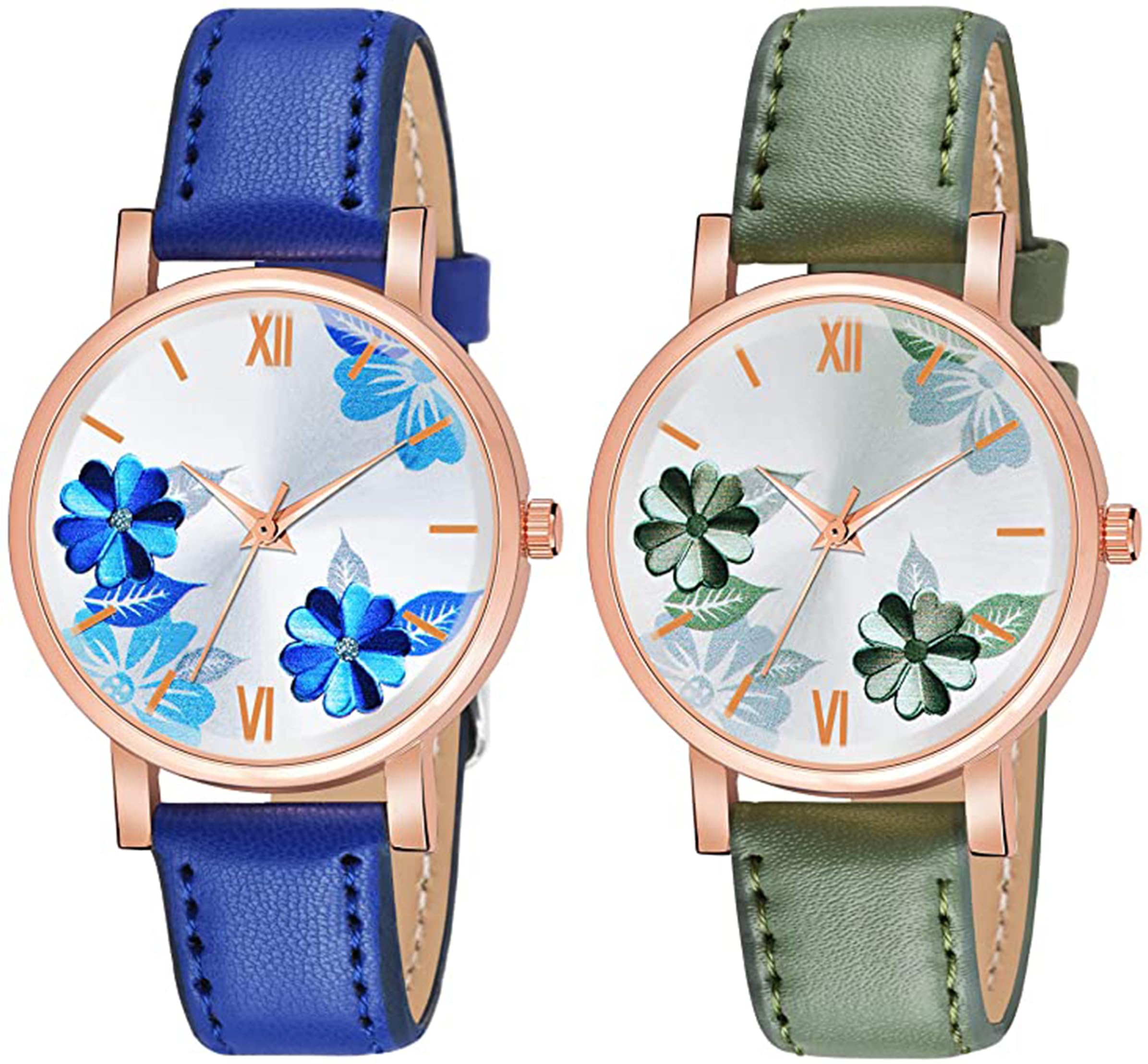 New Flower Dial Slim Look Leather Belt Classic Analog Watch for Women (B0D3DTFFP5) Amazon Price History, Amazon Price Tracker