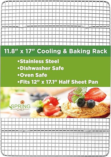 Amazon.com: Spring Chef Cooling Rack & Baking Rack - 100% Stainless ...