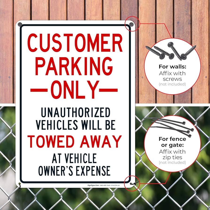 customer parking only ロードサイン Amazon.co.jp: 「Customer Parking Only Sign」 (3枚パック) - 18