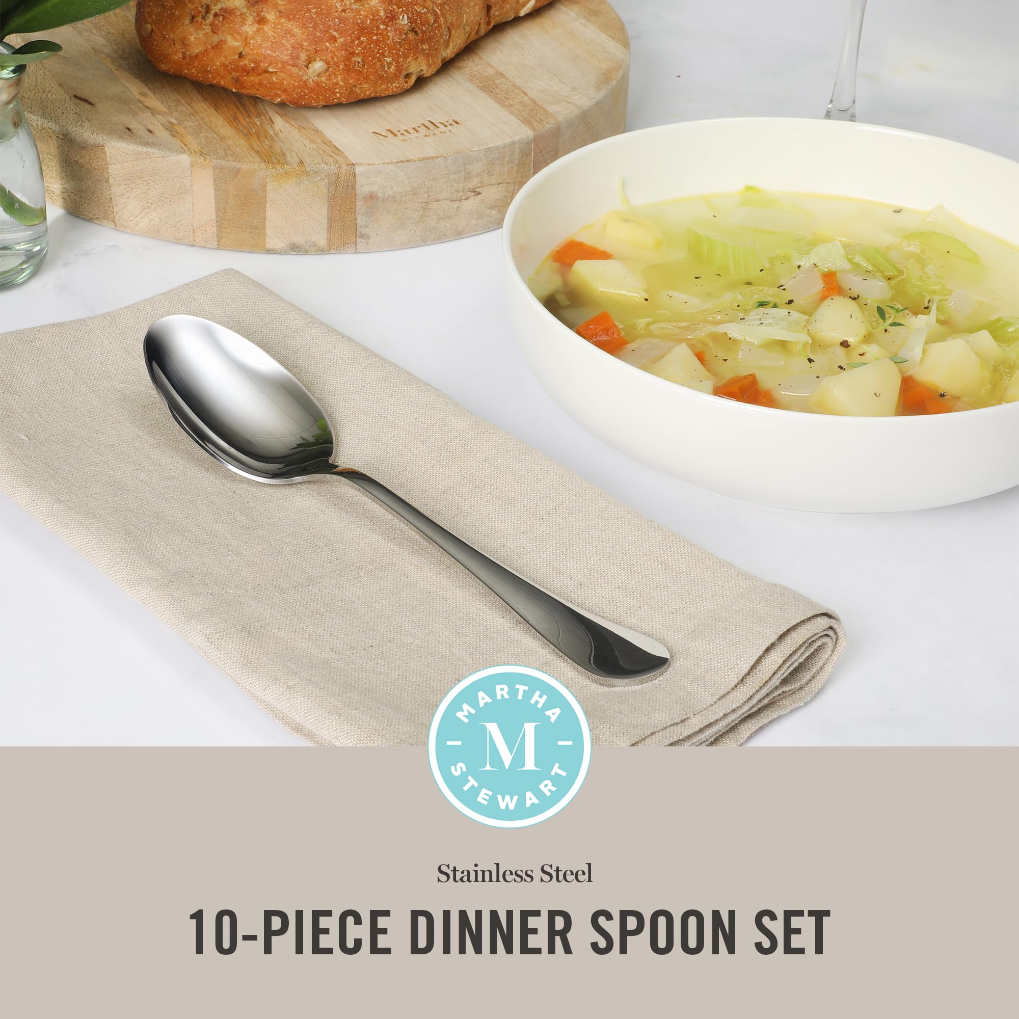 Amazon.com: Martha Stewart Alness 10-Piece Dinner Spoon Set