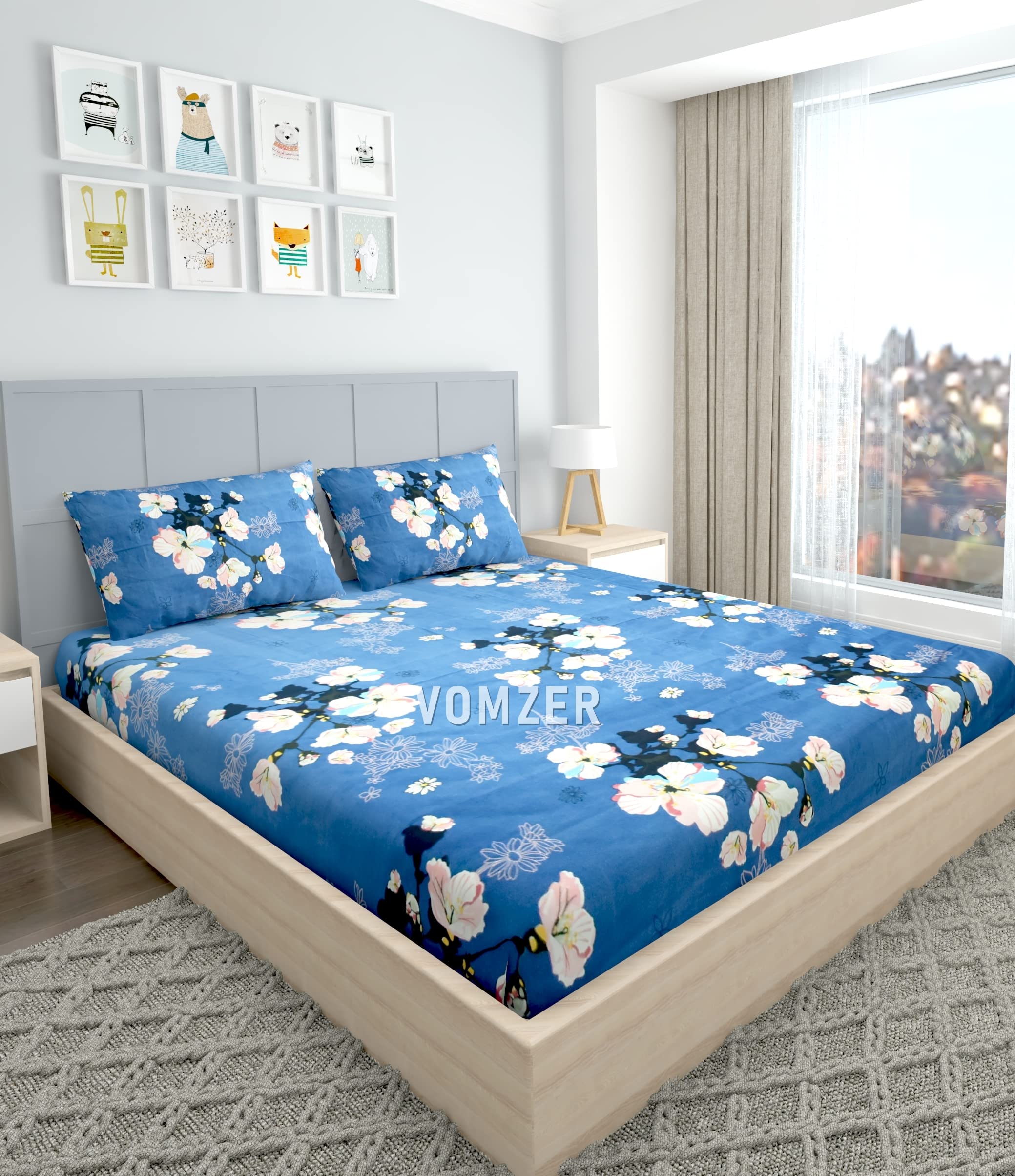 See full amazon price history chart for VOMZER - Home 300 TC Elastic Fitted Double King Size Bed Cotton Bedsheets with 2 Pillow Covers - King Size 78" x 72" (Navy Floral) VOMZER - Home 300 TC Elastic Fitted Double King Size Bed Cotton Bedsheets with 2 Pillow Covers - King Size 78" x 72" (Navy Floral) (B0C29CL8YF) Amazon Price History, Amazon Price Tracker