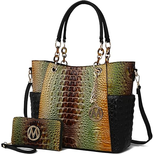 MKF Collection Tote Bag for Women, Handbag Set with Wallet-Top-Handle- Vegan Leather Purse