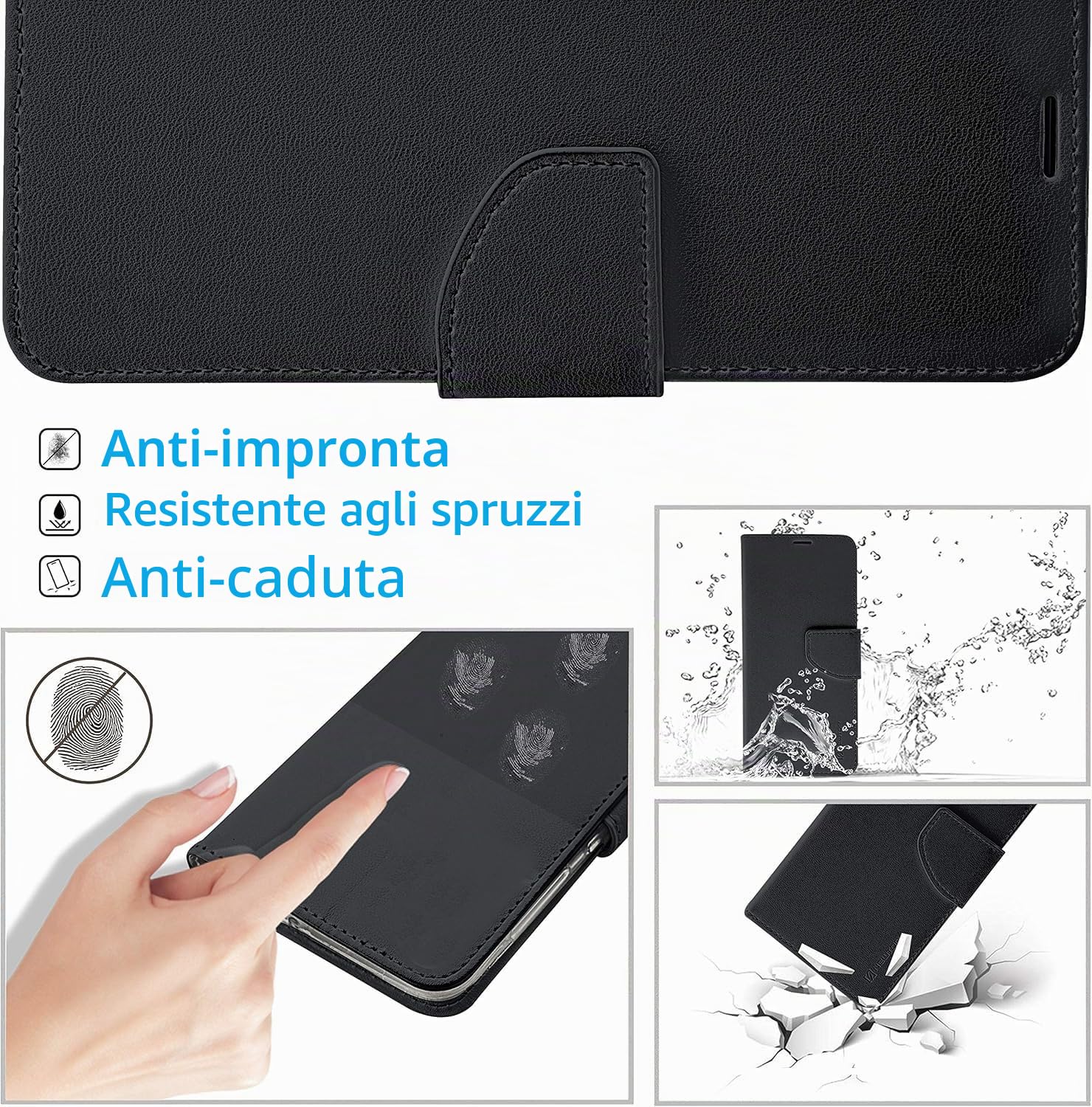 Fertuo Cover A Libro Per OPPO A38 / A18 4G | Custodia In Pelle PU Con Porta Carte | Fibbia Magnetica E Cavalletto