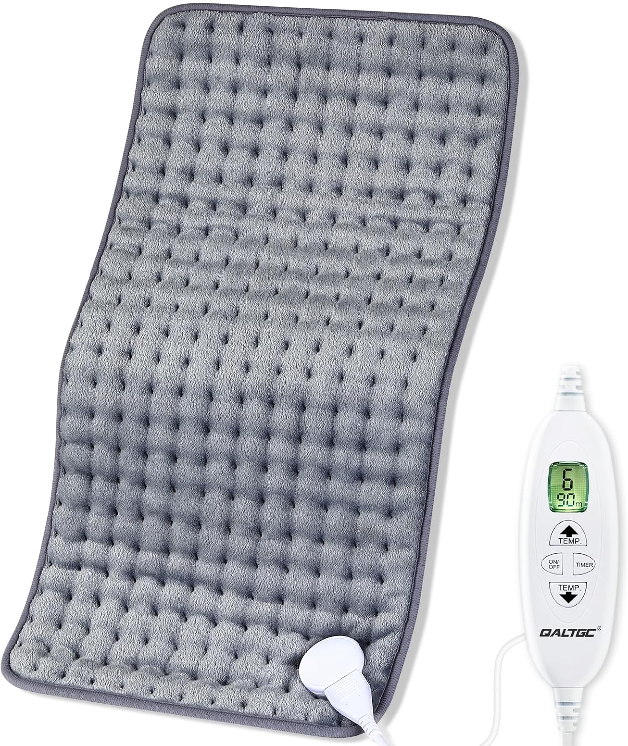 Electric Heating Pad, Dual Mode Controller (Manual and auto Off Mode),Multiple Safety protections,9 Temperature Settings, Comfortable Soft for Cramps/Pain Relief, Machine Washable(12″x 24″ Grey) Electric Heating Pad, Dual Mode Controller (Manual and auto Off Mode),Multiple Safety protections,9 Temperature Settings, Comfortable Soft for Cramps/Pain Relief, Machine Washable(12″x 24″ Grey)