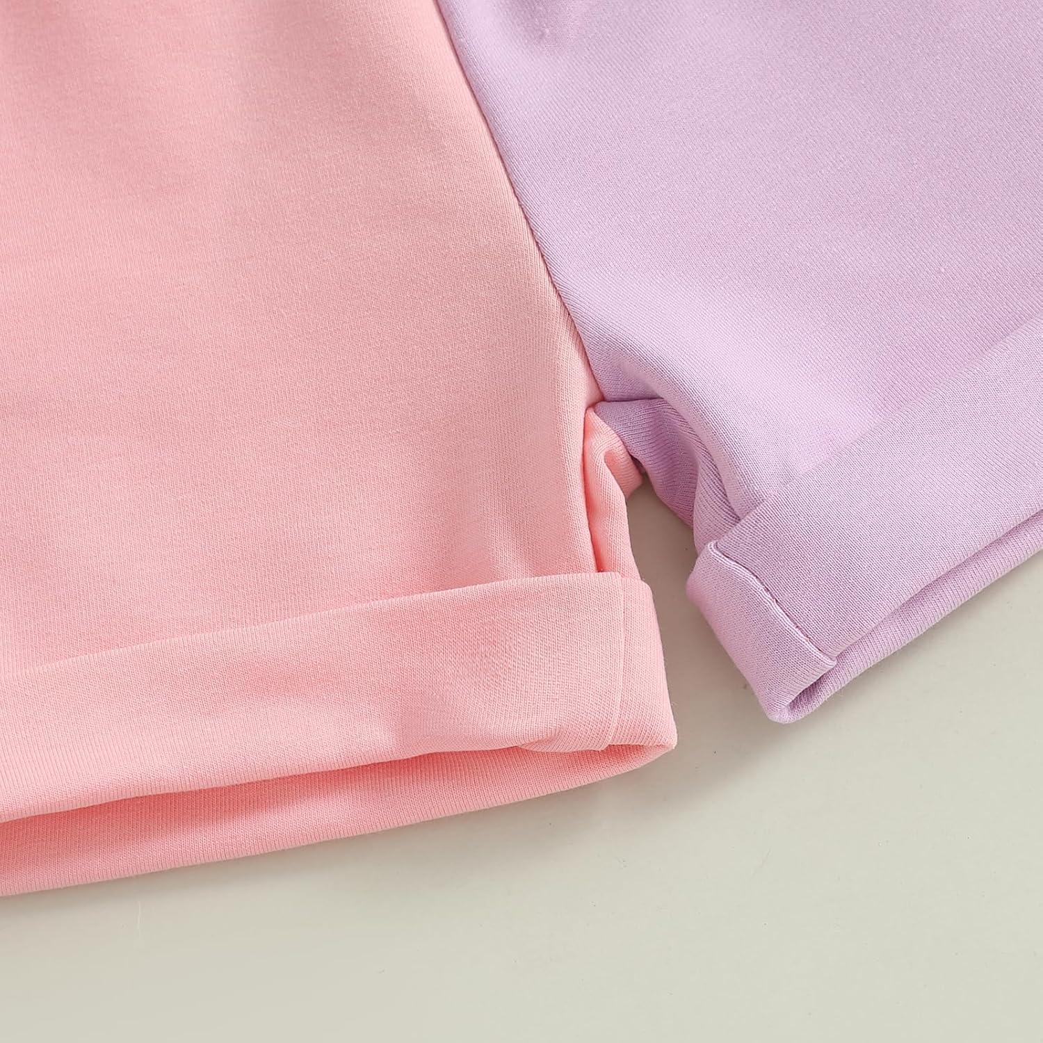 WZTYYDS Toddler Girl Summer Clothes Letter Print Short Sleeve Round Neck T-Shirt with Contrast Color Shorts Outfit - Image 7