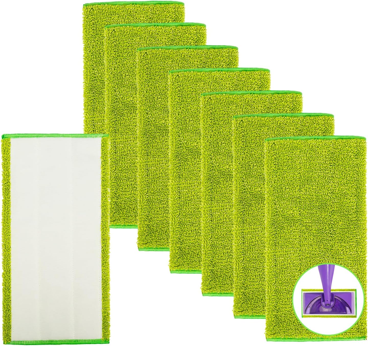 8Pack Reusable Mop Pads, Wet Jet Mop Refill Pads, Reusable