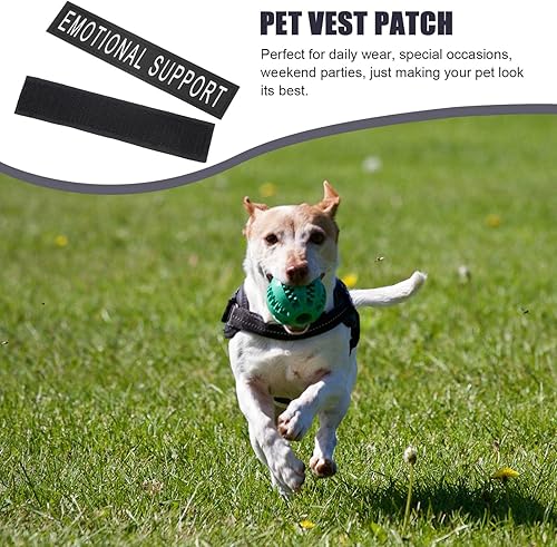 Miniatura 9 de Balacoo Chaleco reflector, parche de animal de apoyo emocional 2 pares de parches reflectantes para perros de perro, arnés extraíble para perros