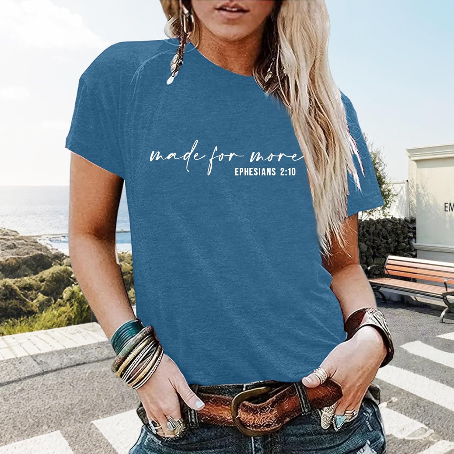 BLACKOO Women Graphic Tees Made for More Summer Tshirts - Image 3