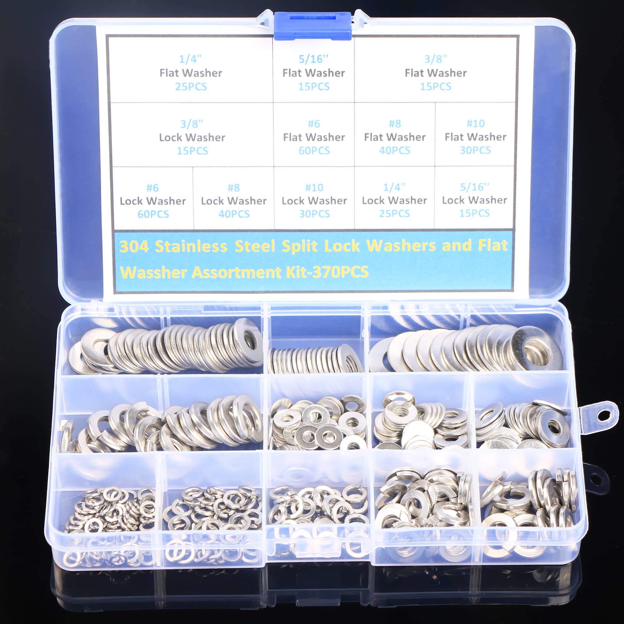 5/16" Stainless Steel (SHW) Flat Washers Packed In 10 Count Box - Foto 8