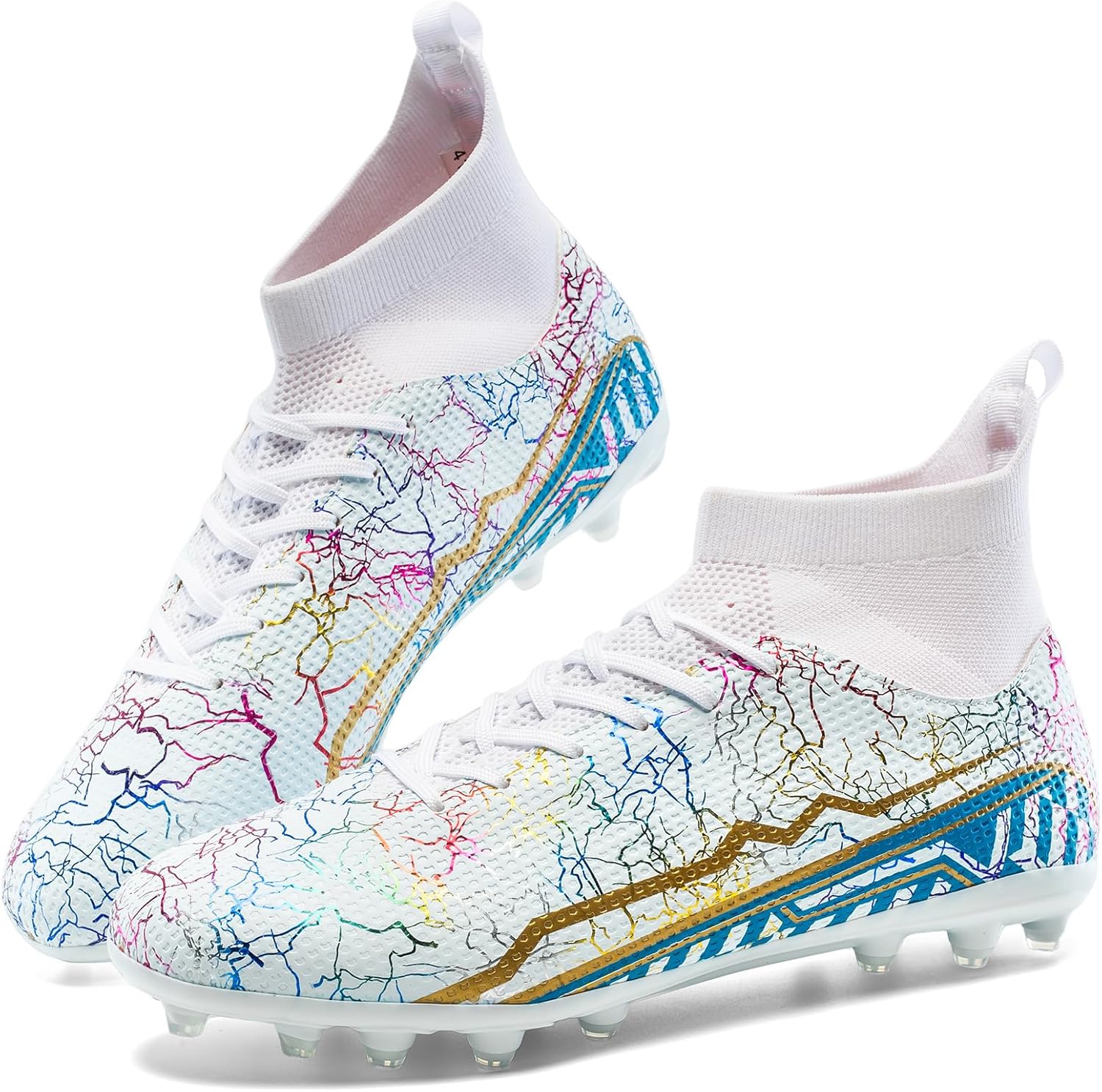 Soccer Cleats Mens Youth Turf Soccer Shoes High Tops Football Cleats Professional Athletic AG Training Football Boots Unisex - Image 4