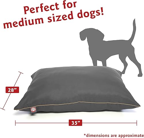 Miniatura 2 de Majestic Pet Cama rectangular para perros medianos, lavable, cama antideslizante y cómoda para mascotas, cama para jaula para perros, cama almohada