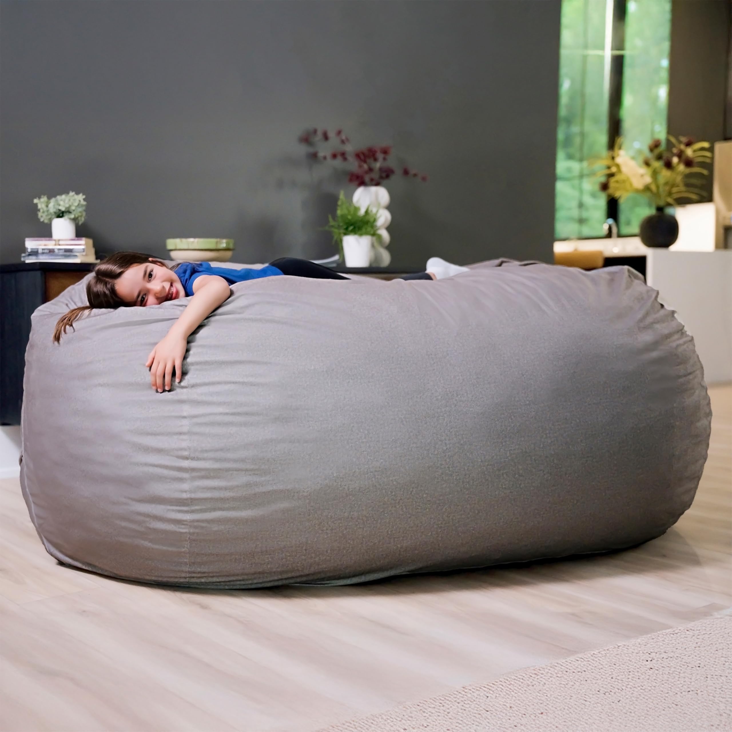 Amazon.com: Big Joe Fuf 8Ft Giant Foam Bean Bag Chair, Oversized