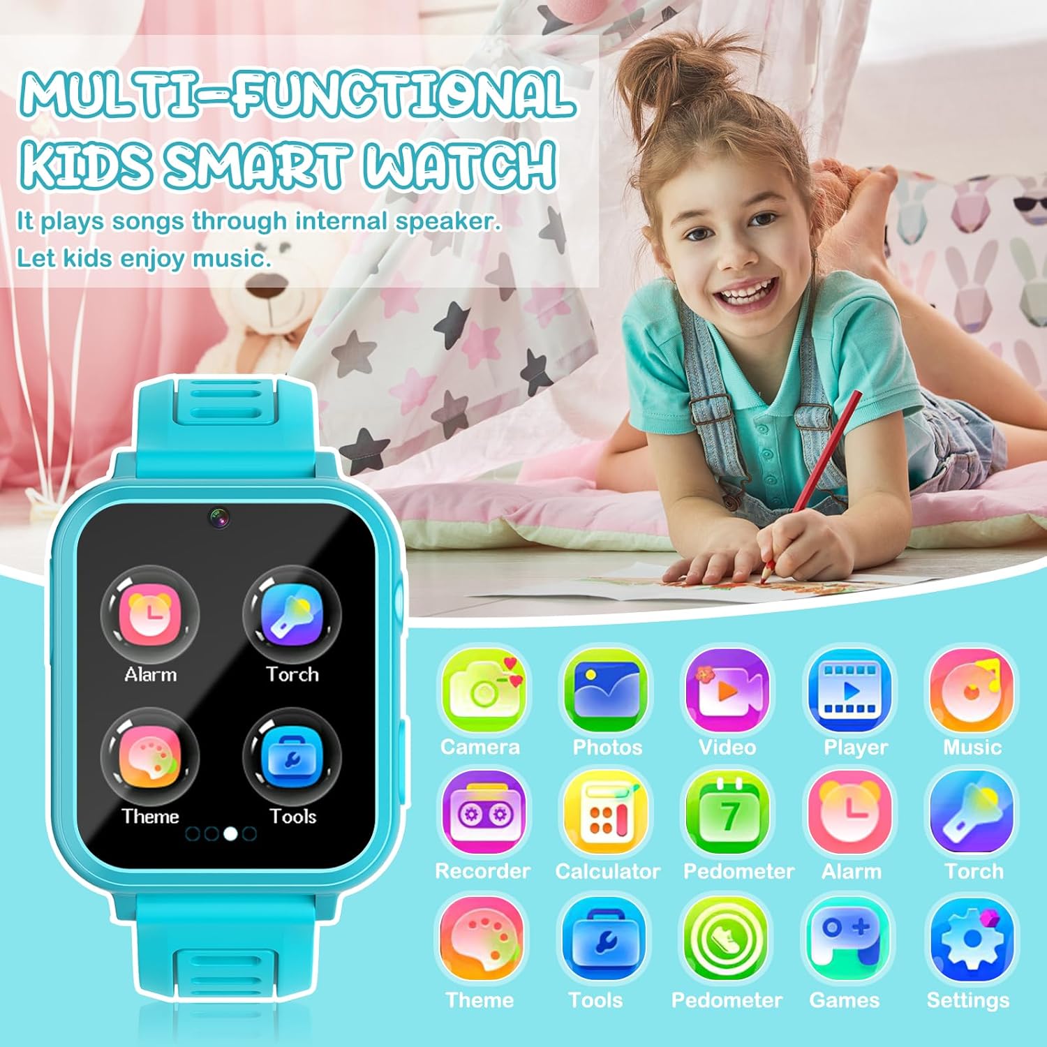 Ultimate Fun: The All-in-One Kids Smart Watch for Adventures & Learning!
