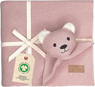 Sponsored You’re seeing this ad based on the product’s relevance to your search query.Learn more about this advertisement DIKOS Original Baby Blanket Cuddly Bear (Dusky Pink) - Premium 2-in-1 Newborn Cuddly Blanket & Comforter - Made of Soft Knitted Organic Cotton (GOTS/Oeko-Tex) - Birth Gift for Baby Girls Patchwork