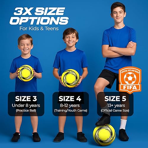 Miniatura 3 de Western Star Soccer Ball Helix- Size 3 4 5 - Official Match Grade Soccer Balls - Attractive and Durable Design