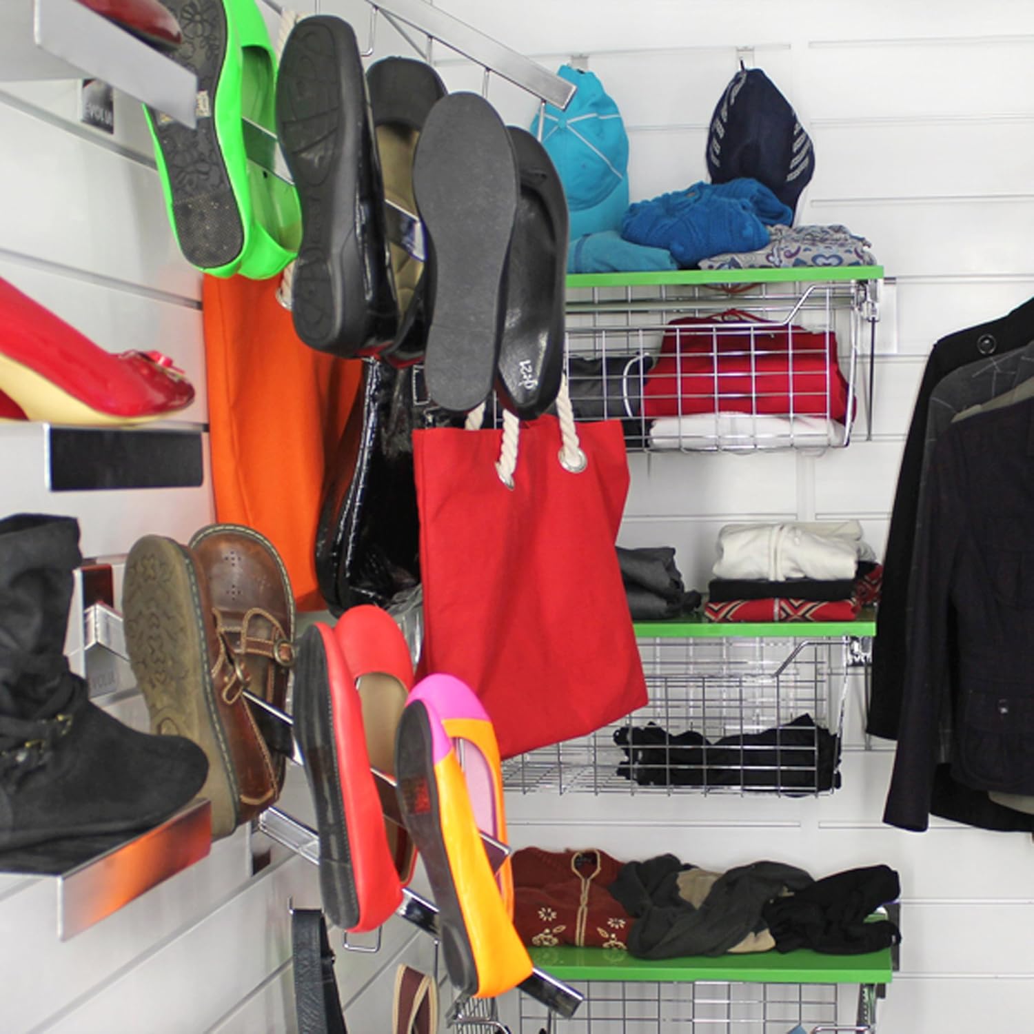 PROSLAT 39017 Evolia Shoe Shelf for Slatwall, 5-Pack, Black-U59 - - 