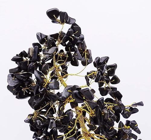 Miniatura 5 de HARMONIZE Árbol de ónix negro Reiki piedras curativas espiritual Feng Shui Vastu decoración de mesa