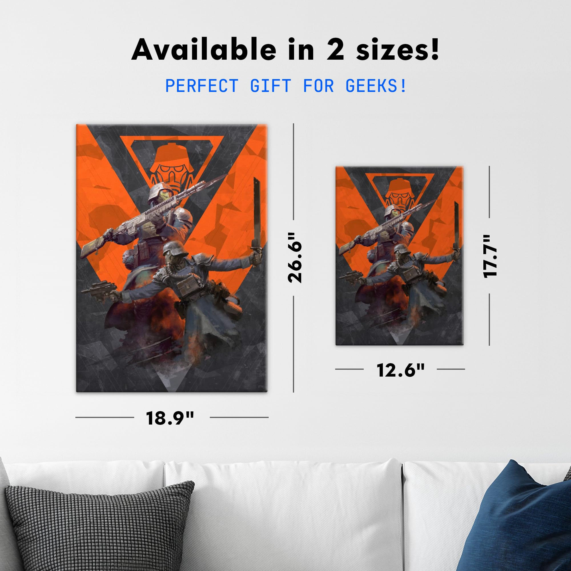 Displate Metallposter Warhammer Death Korps Wanddeko Poster für Schlafzimmer Magnetische Befestigung 32 x 45 cm