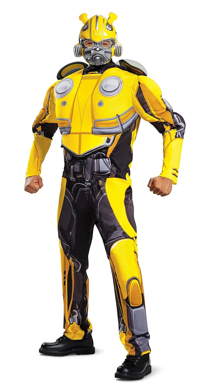 Disguise Mens Bumblebee Movie Classic Muscle Adult Costume