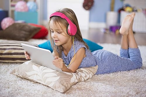 Miniatura 4 de eKids Auriculares para niños, sonido estéreo, cable Jack de 0.138 in, auriculares con cable para niños, sin enredos, control de volumen, auriculares