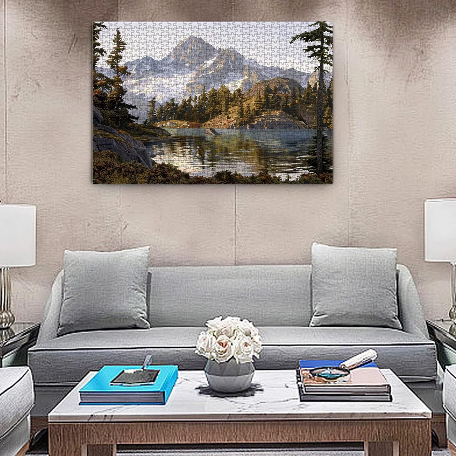 Jigsaw Puzzle, 6000 Pezzi Puzzle Classici, Foresta Puzzle Rilassamento Intelligence, Mpossibile Difficile Puzzles impegnativo per adulti Puzzles per Gioco Familiare, Regalo per Amore Amico Lago K0F895