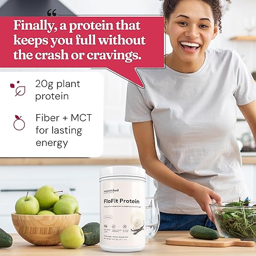 Miniatura 12 de Nourished Natural Health FloFit - Proteína de guisante en polvo, equilibrio hormonal para mujeres, proteína vegana a base de plantas con baja