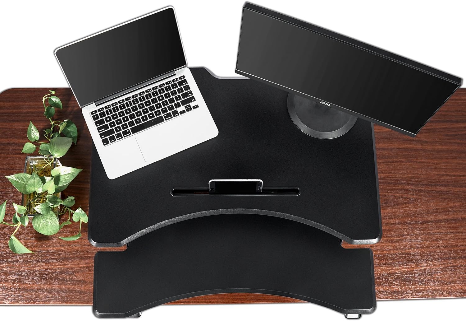 Height Adjustable Standing Desk Converter – Cubiker Sit Stand Desk Riser Stand up Desk Tabletop Workstation